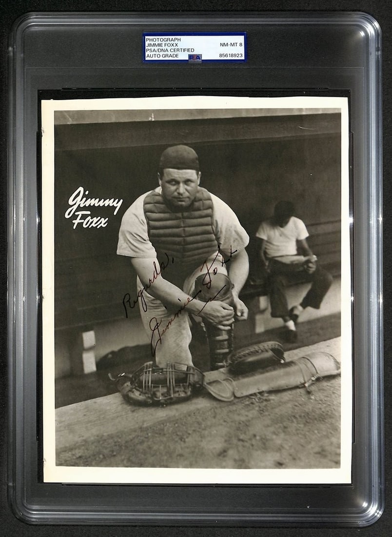Jimmie Foxx Signed 8x10 Athletics Photo With Inscription PSA DNA NM-MT 8 (1 of 6)