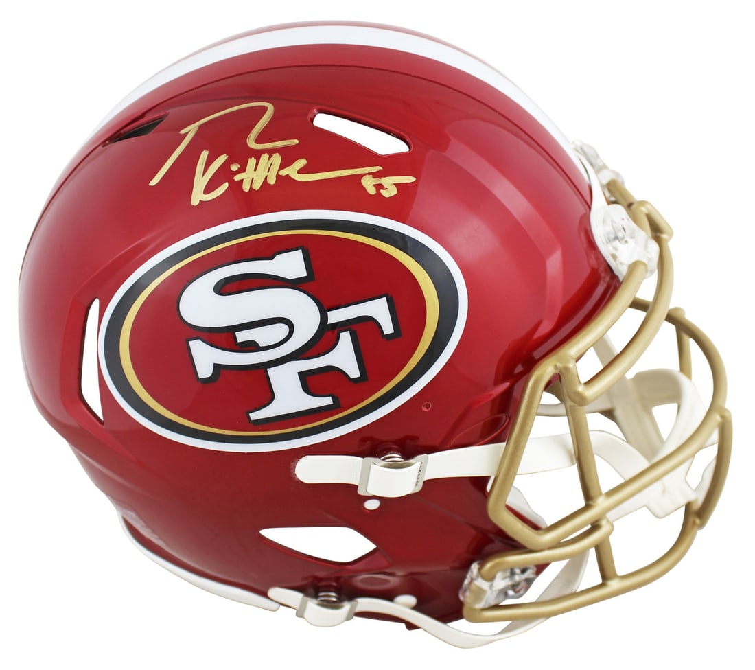 George Kittle Signed San Francisco 49ers Flash Helmet BAS Witnessed (1 of 3)