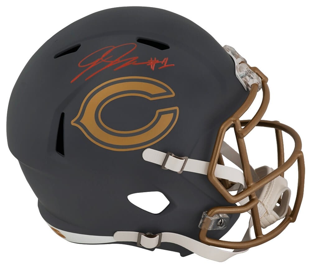 Jaylon Johnson Signed Chicago Bears Slate Helmet with COA (1 of 1)