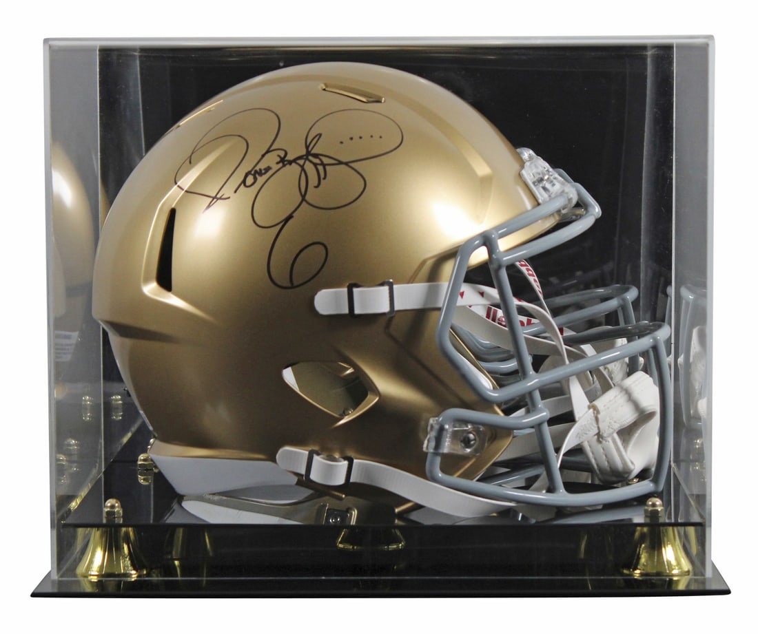 Jerome Bettis Notre Dame Speed Replica Helmet BAS Witnessed (1 of 4)