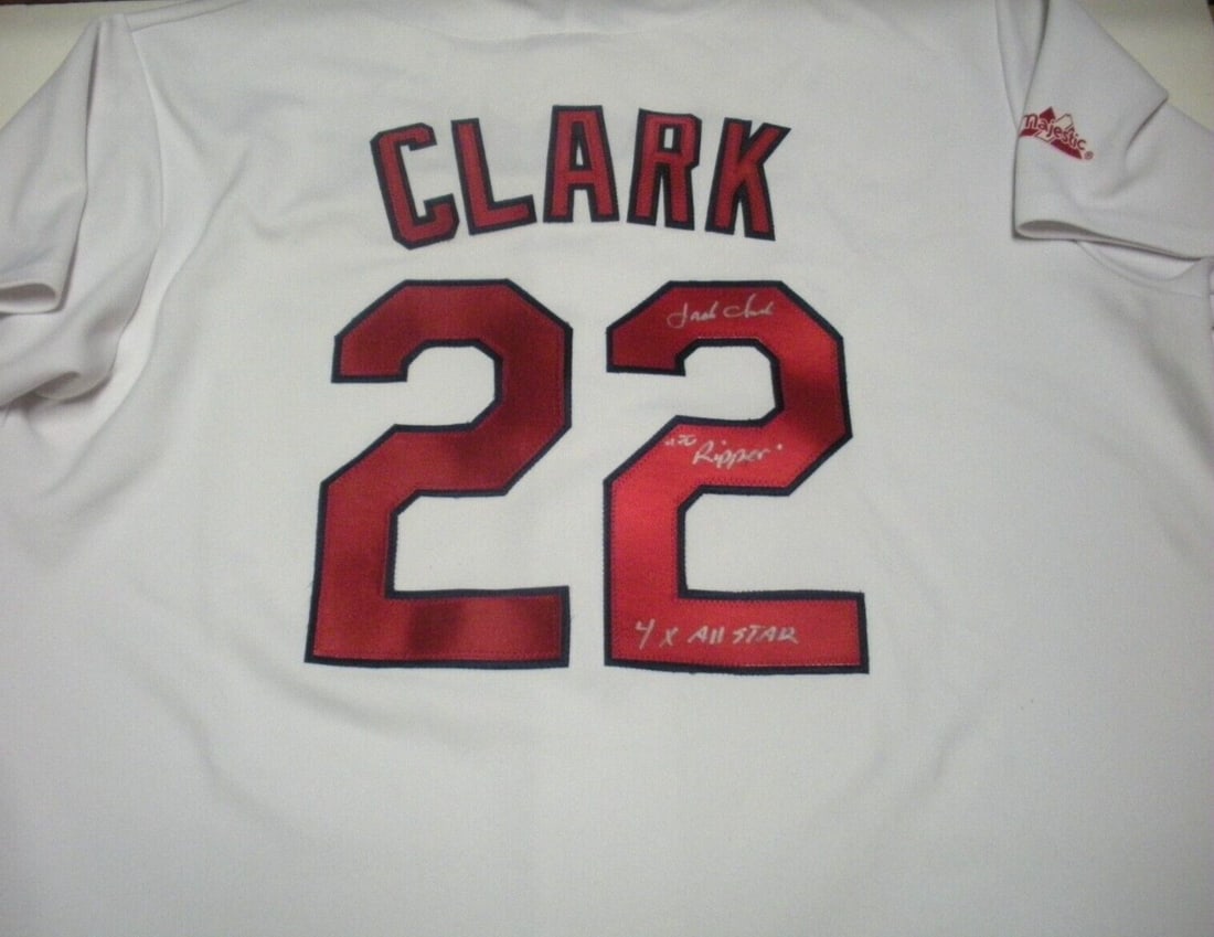 Signed Majestic St. Louis Cardinals Jersey Jack Clark With COA (1 of 3)