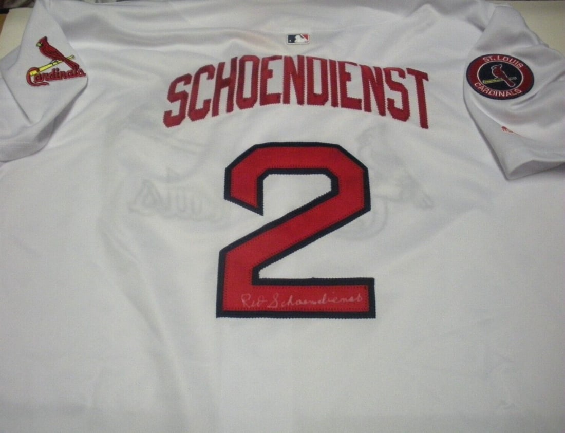 Signed Majestic Jersey Red Schoendienst St Louis Cardinals With COA (1 of 2)