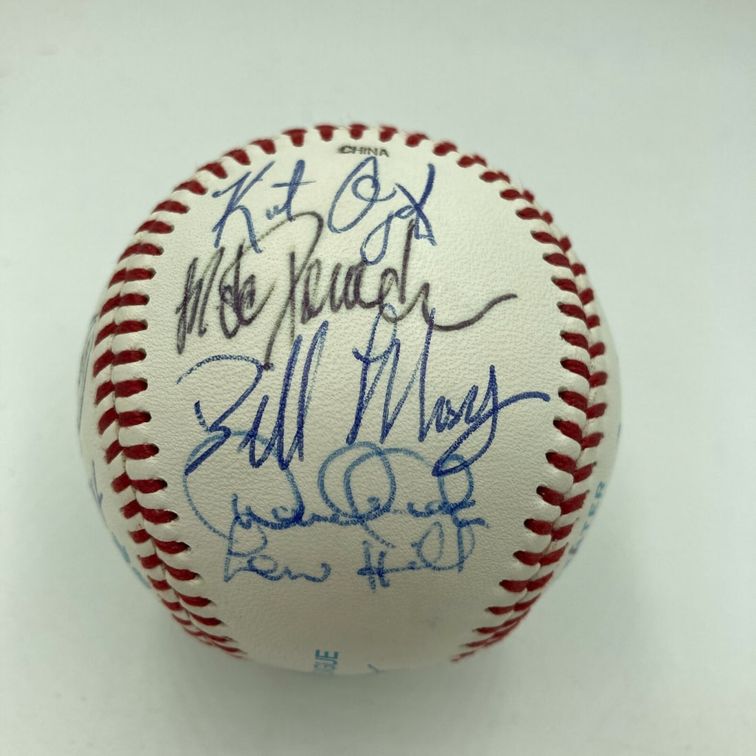 1995 Columbus Clippers Signed Baseball Jeter Rivera Posada Beckett (1 of 9)