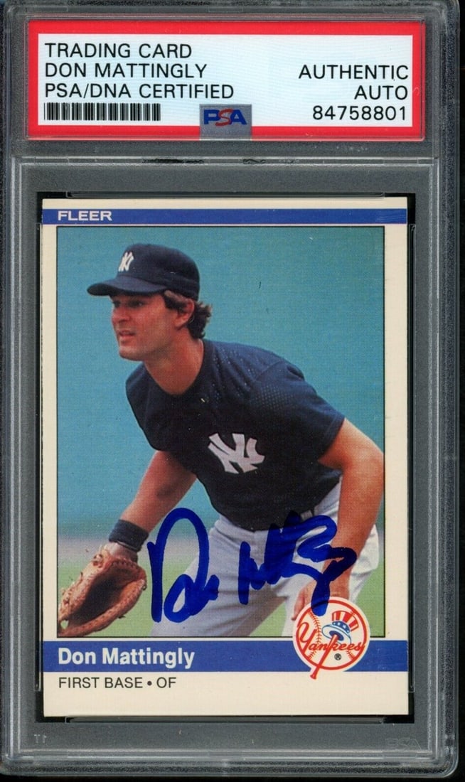 1984 FLEER Don Mattingly #131 Signed Card PSA/DNA NY Yankees (1 of 2)