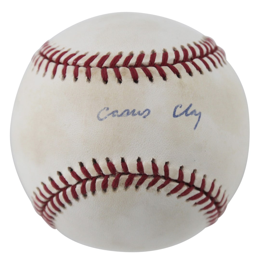Muhammad Ali Signed 1994 World Series Baseball JSA COA: Muhammad Ali Signed 1994 World Series Baseball JSA COA This authentic 1994 World Series Logo Baseball has been personally signed by the legendary Muhammad Ali, also known as Cassius Clay. The