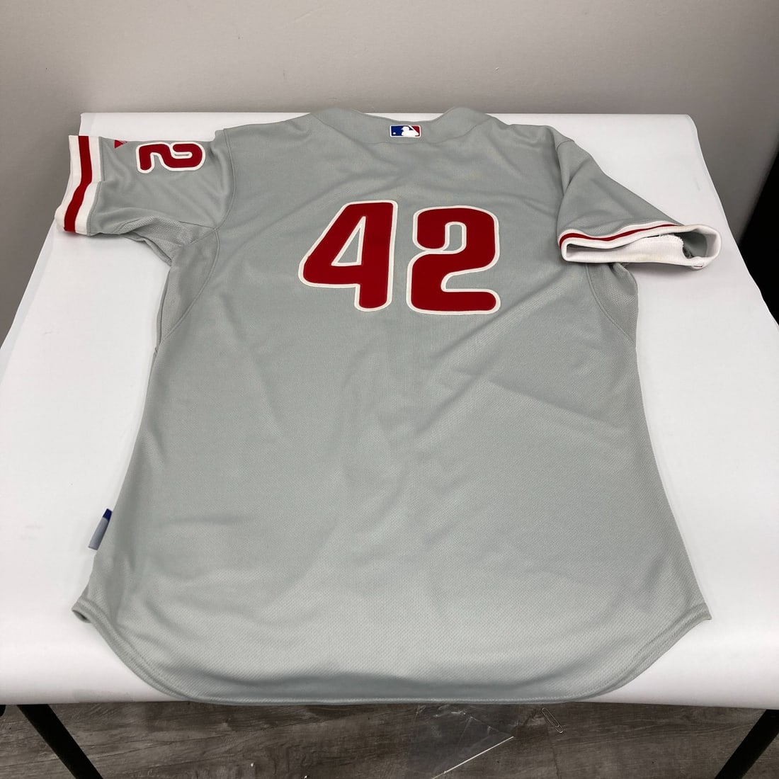 Larry Bowa 2015 Phillies Game Issued Jersey MLB Authentic Hologram: Larry Bowa 2015 Phillies Game Issued Jersey MLB Authentic Hologram This is a 2015 Philadelphia Phillies game-issued jersey worn by Larry Bowa during Jackie Robinson Day, featuring an MLB Authentic Hol