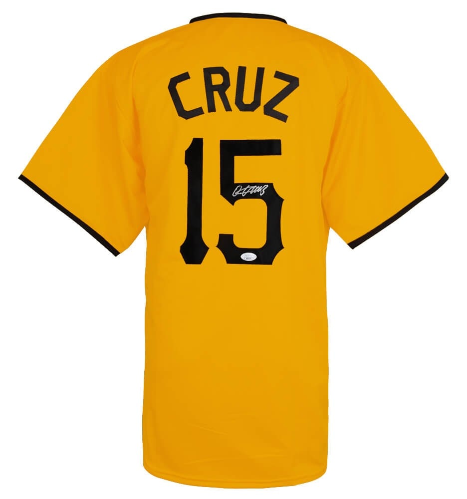Oneil Cruz Signed Pittsburgh Pirates Yellow Jersey with JSA COA: Oneil Cruz Signed Pittsburgh Pirates Yellow Jersey with JSA COA Celebrate your love for baseball with this authentic Oneil Cruz signed yellow custom baseball jersey. This jersey features the signature
