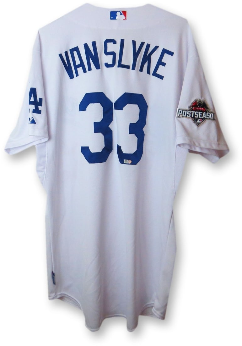 Los Angeles Dodgers Scott Van Slyke Home White Jersey #33 (1 of 6)