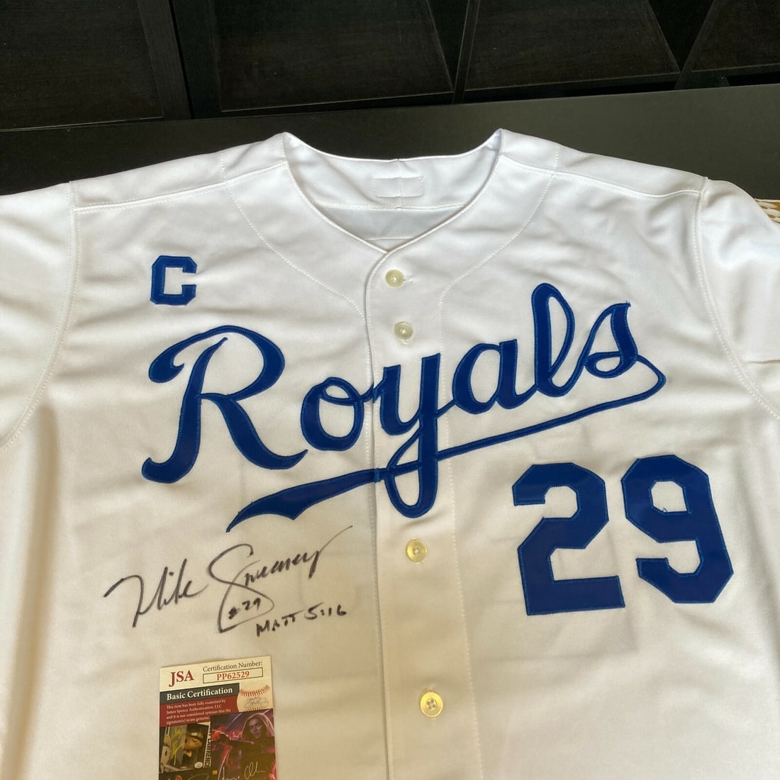 Mike Sweeney Signed Game Used Royals Captain Jersey JSA COA (1 of 10)