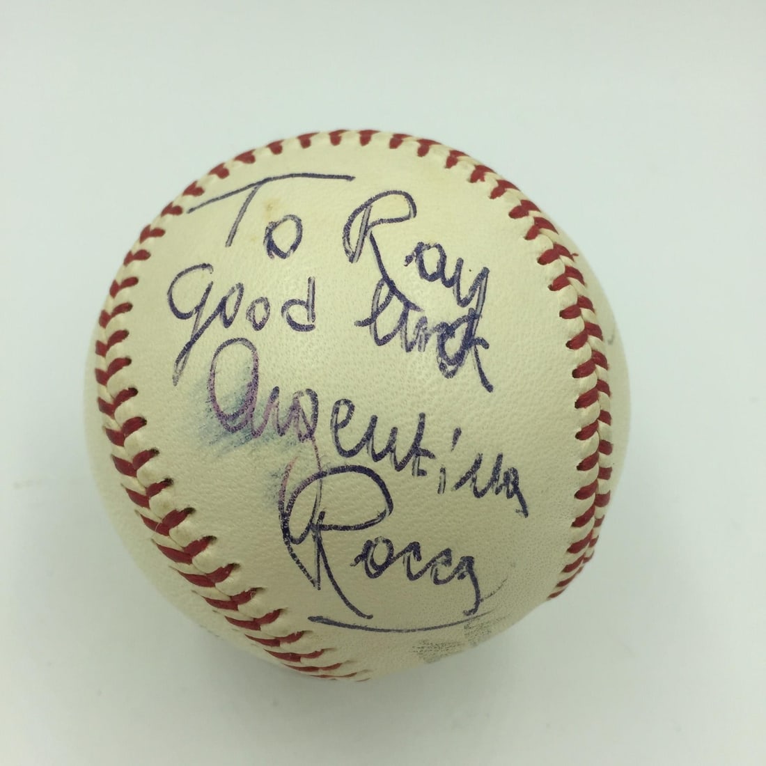 1940's Antonino Rocca Signed Baseball JSA Authenticated Vintage Sports Memorabilia: 1940's Antonino Rocca Signed Baseball JSA Authenticated Vintage Sports Memorabilia Discover this rare 1940's Antonino Argentina Rocca single signed official American League baseball, a true collectibl
