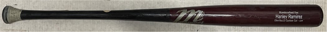 Marucci Game Bat Used by Hanley Ramirez Custom Cut Los Angeles Dodgers: Marucci Game Bat Used by Hanley Ramirez Custom Cut Los Angeles Dodgers This is a game-used Marucci baseball bat that was handcrafted as a custom cut for Hanley Ramirez during his time with the Los Ang