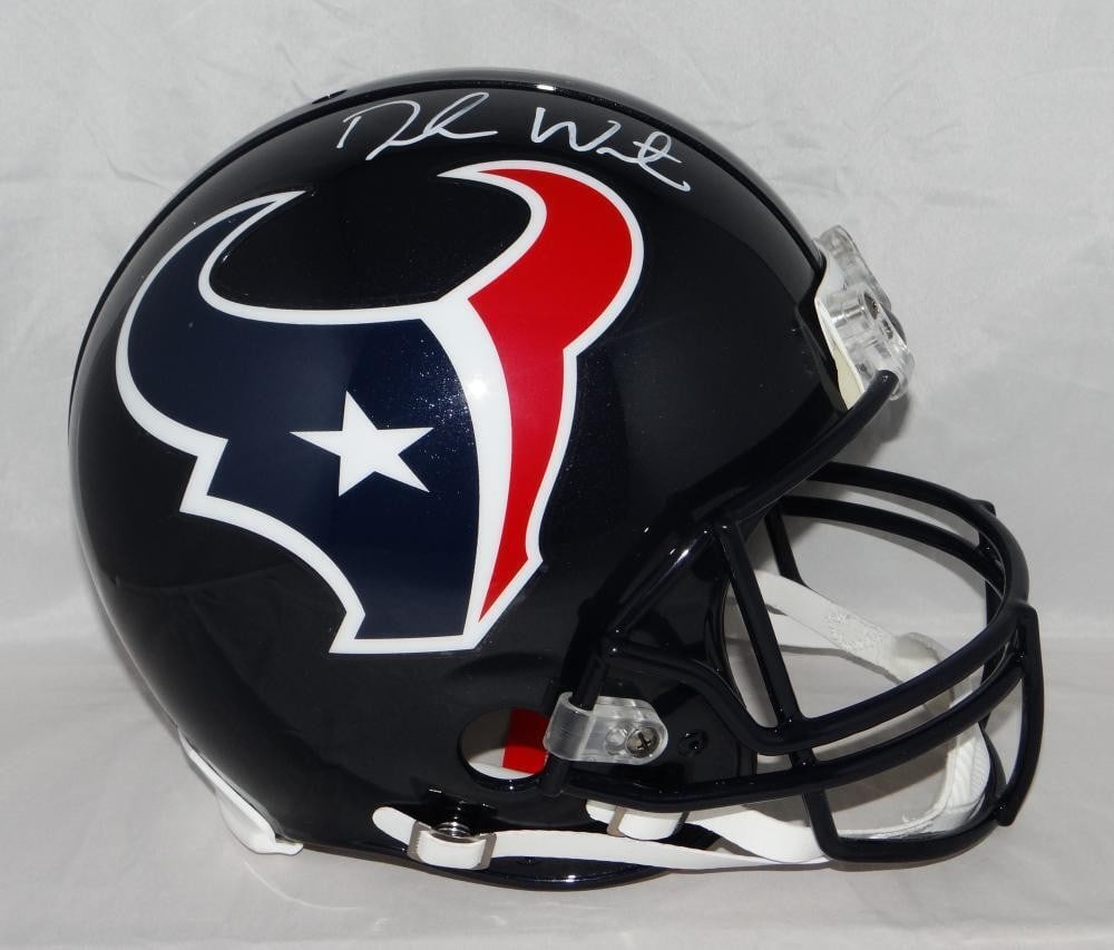White Houston Texans ProLine Full Size Helmet Signed by Deshaun Watson Beckett (1 of 2)
