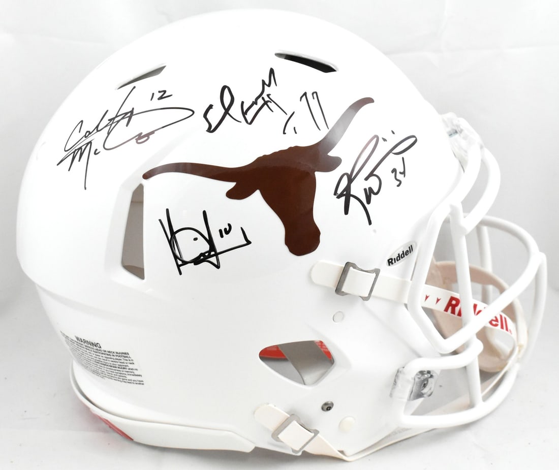 Signed Texas Longhorns Full Size Speed Helmet Beckett Hologram (1 of 6)