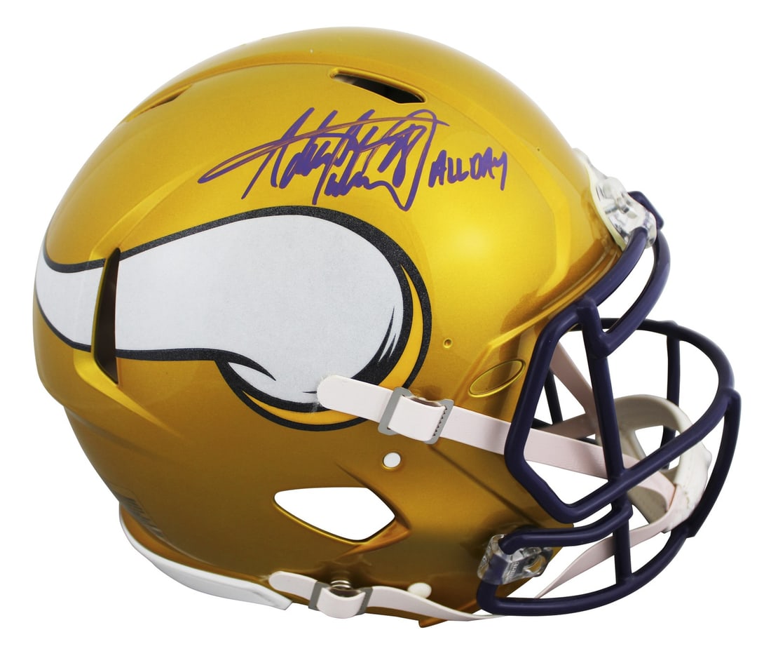 Adrian Peterson autographed Vikings full size Speed Proline helmet BAS witnessed (1 of 4)