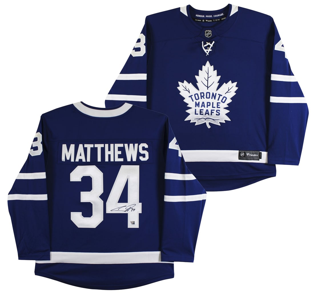 Auston Matthews autographed Toronto Maple Leafs Fanatics blue breakaway jersey (1 of 6)