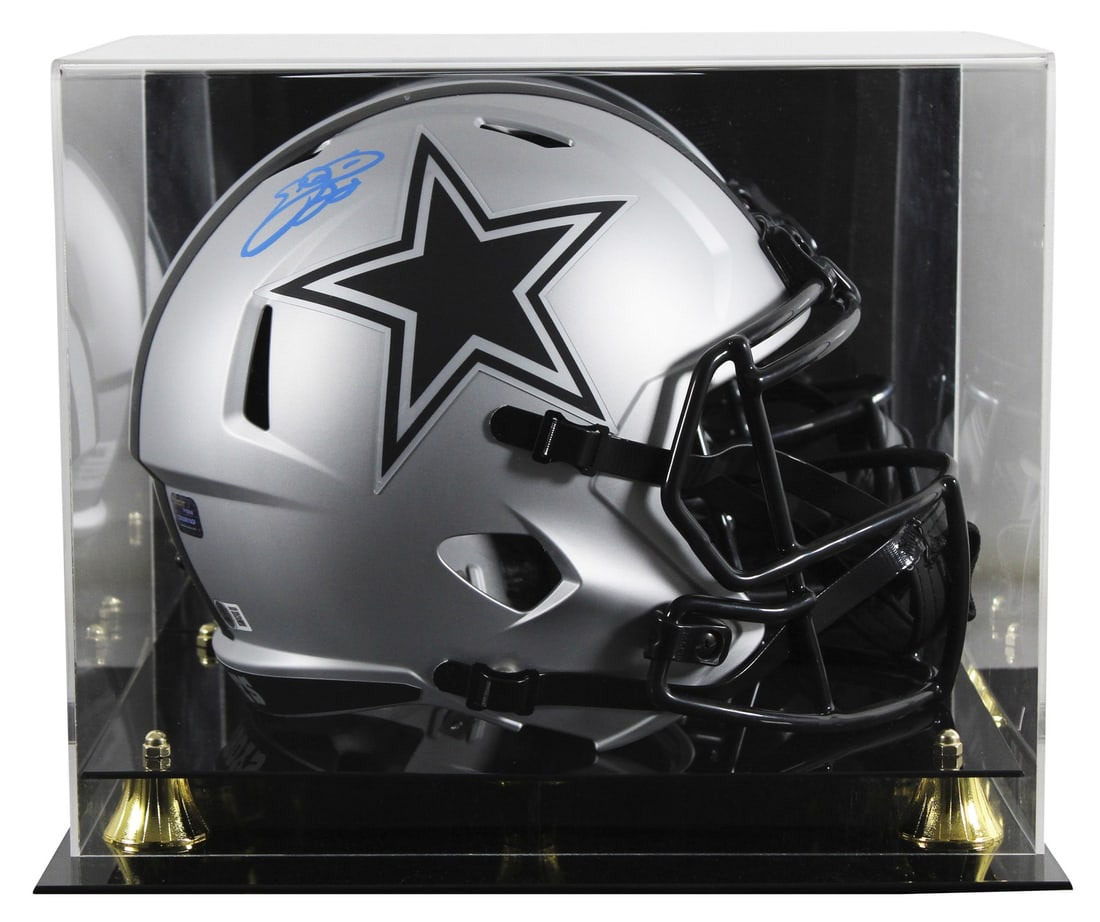 Emmitt Smith Signed Dallas Cowboys Rave Full Size Helmet with BAS Authentication: Emmitt Smith Signed Dallas Cowboys Rave Full Size Helmet with BAS Authentication This authentic full-size speed replica helmet is a remarkable collectible featuring the personal signature of Emmitt Sm