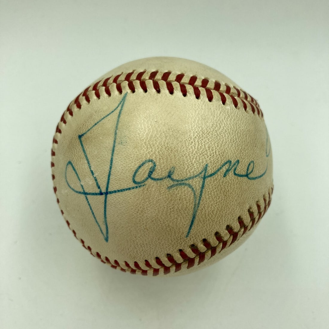 Jayne Mansfield Single Signed Baseball 1957 First Pitch JSA COA (1 of 10)