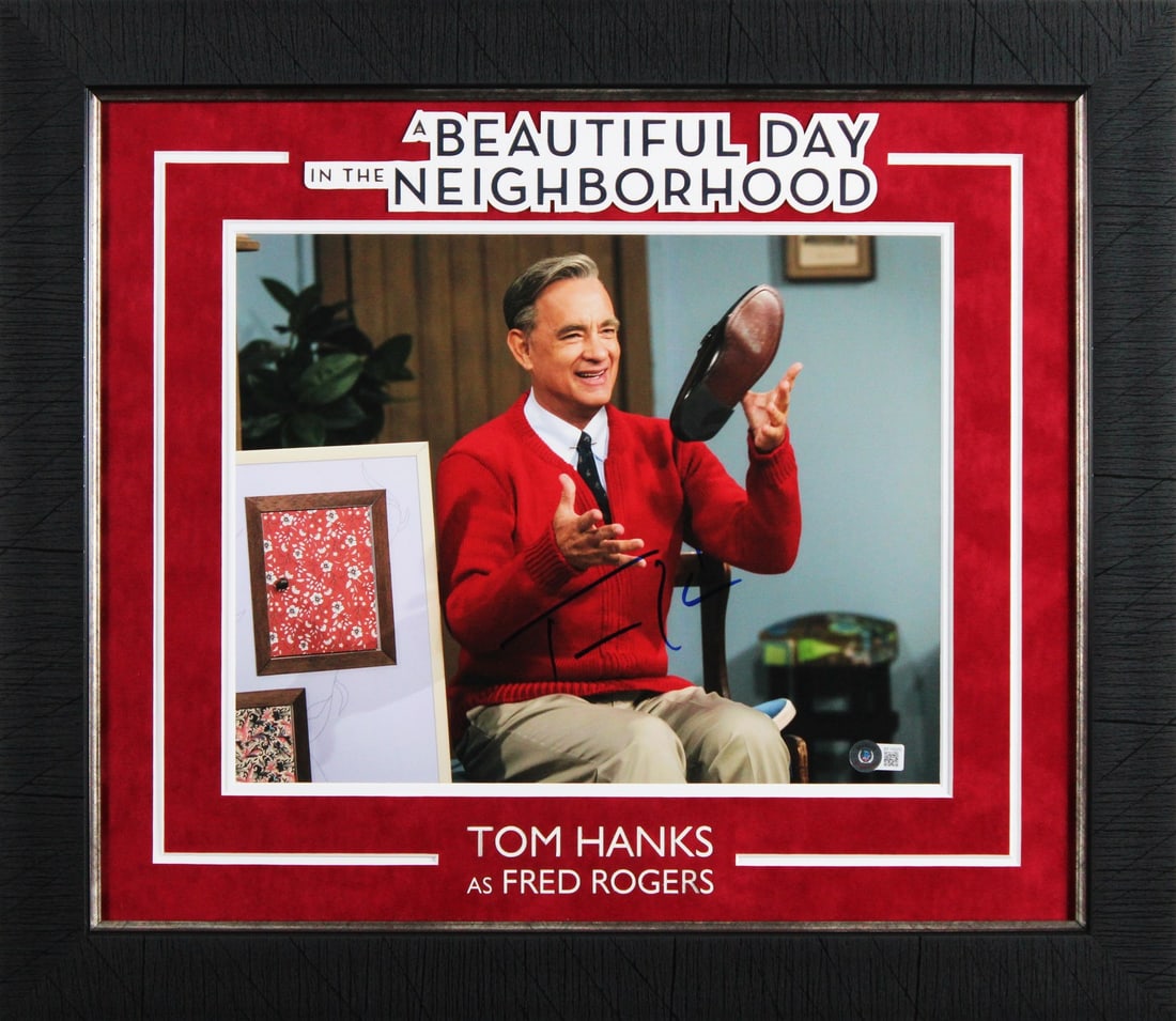 Framed 11x14 Tom Hanks Signed Photo BAS A Beautiful Day in the Neighborhood (1 of 2)