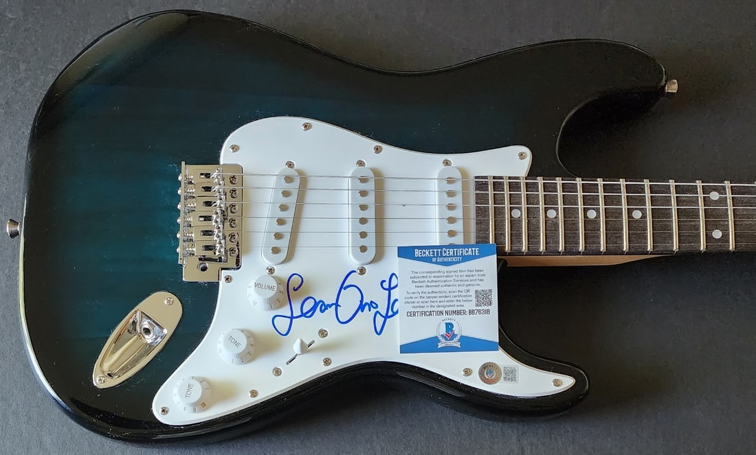 Sean Ono Lennon signed electric guitar Beckett BAS authenticated (1 of 3)