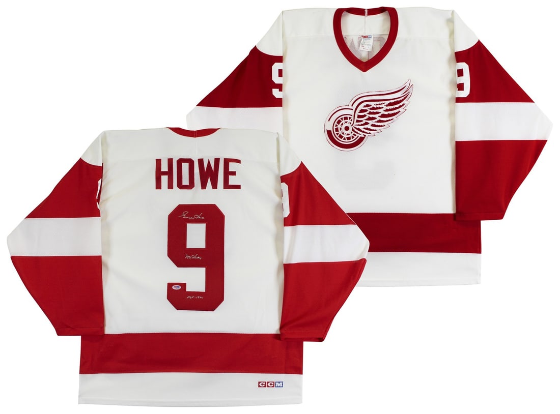 Gordie Howe Signed Red Wings Jersey PSA Authenticated Mr Hockey HOF 1972 (1 of 6)