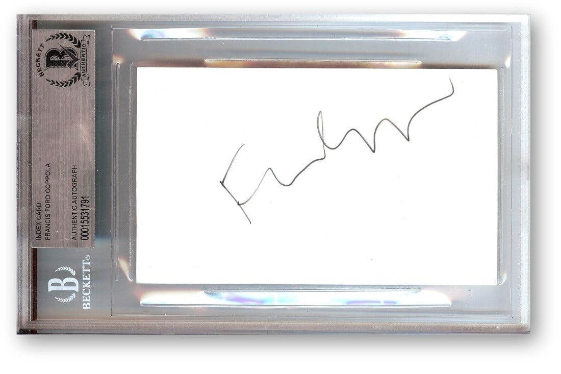 Beckett Authenticated Francis Ford Coppola Signed Index Card Godfather Director (1 of 1)
