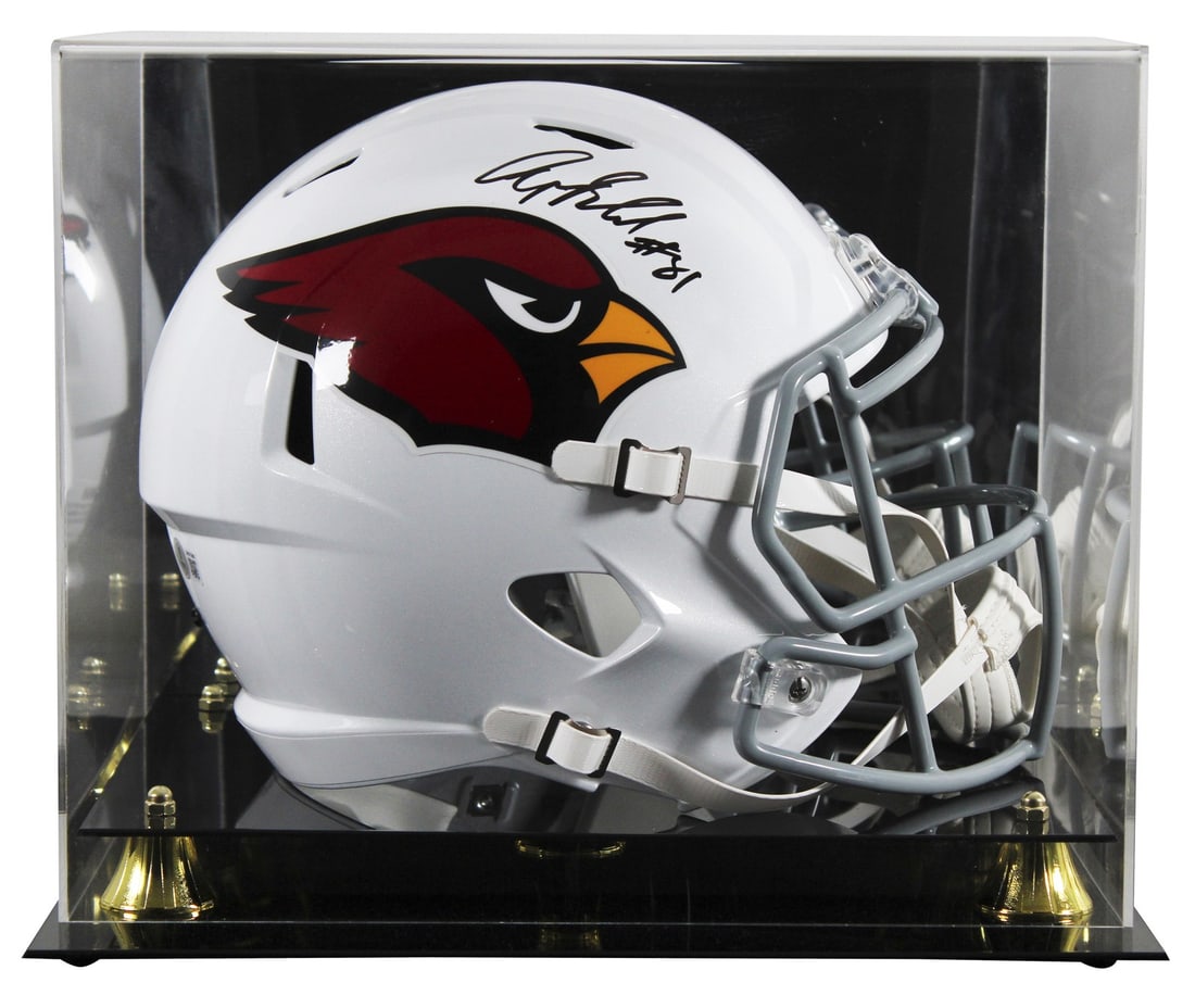 Anquan Boldin Signed 2005-22 Cardinals Full Size Helmet with Beckett Authentication: Anquan Boldin Signed 2005-22 Cardinals Full Size Helmet with Beckett Authentication This authentic 2005-22 Throwback Full Size Speed Replica Helmet has been personally signed by Anquan Boldin, featuri
