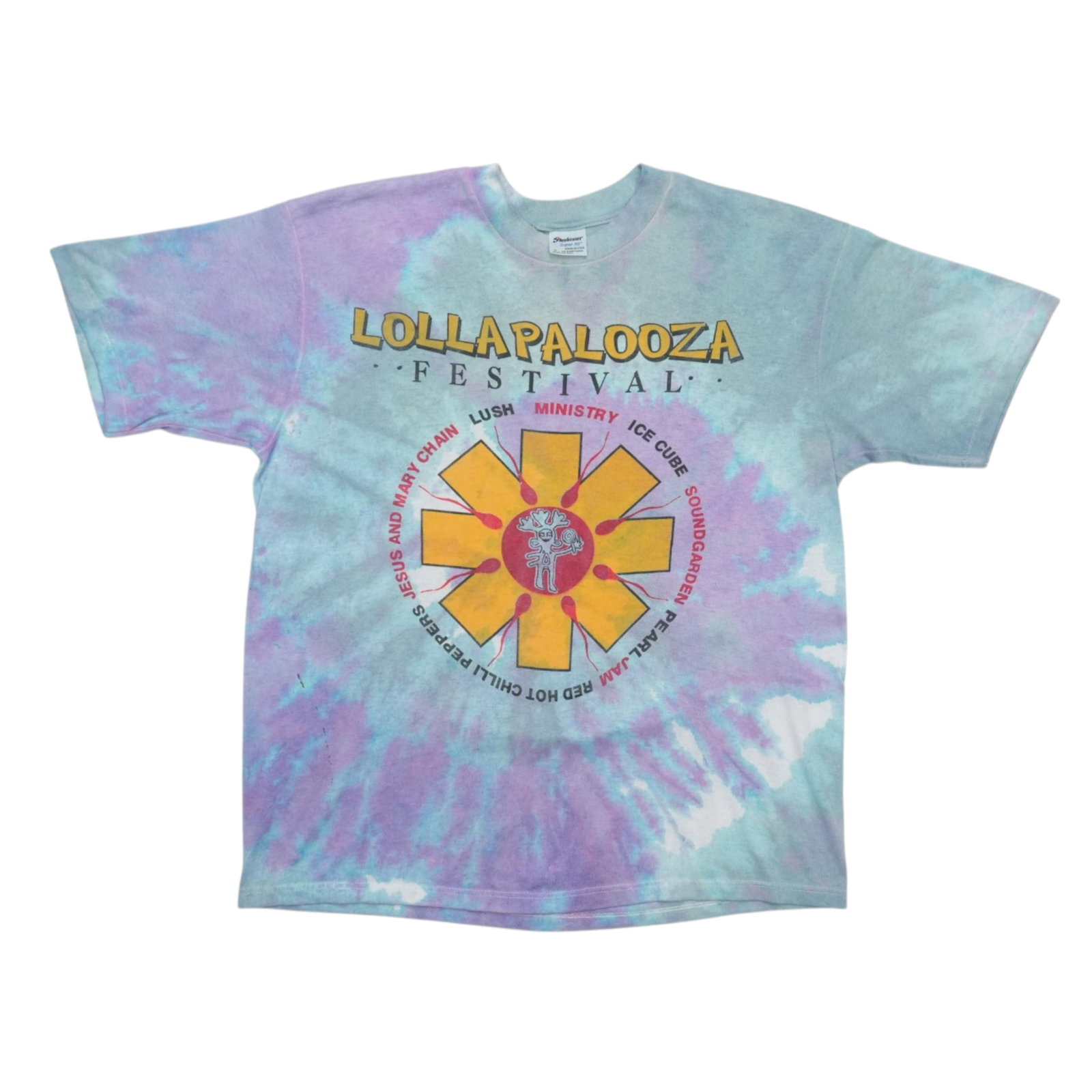 Vintage 1992 Lollapalooza Tie Dye Cotton Concert T Shirt (1 of 6)