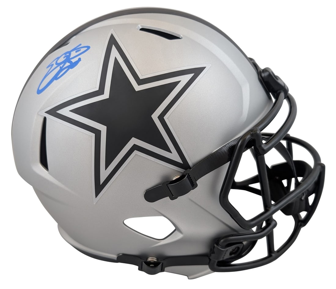 Emmitt Smith autographed Dallas Cowboys Rave Speed replica helmet Beckett witnessed (1 of 3)