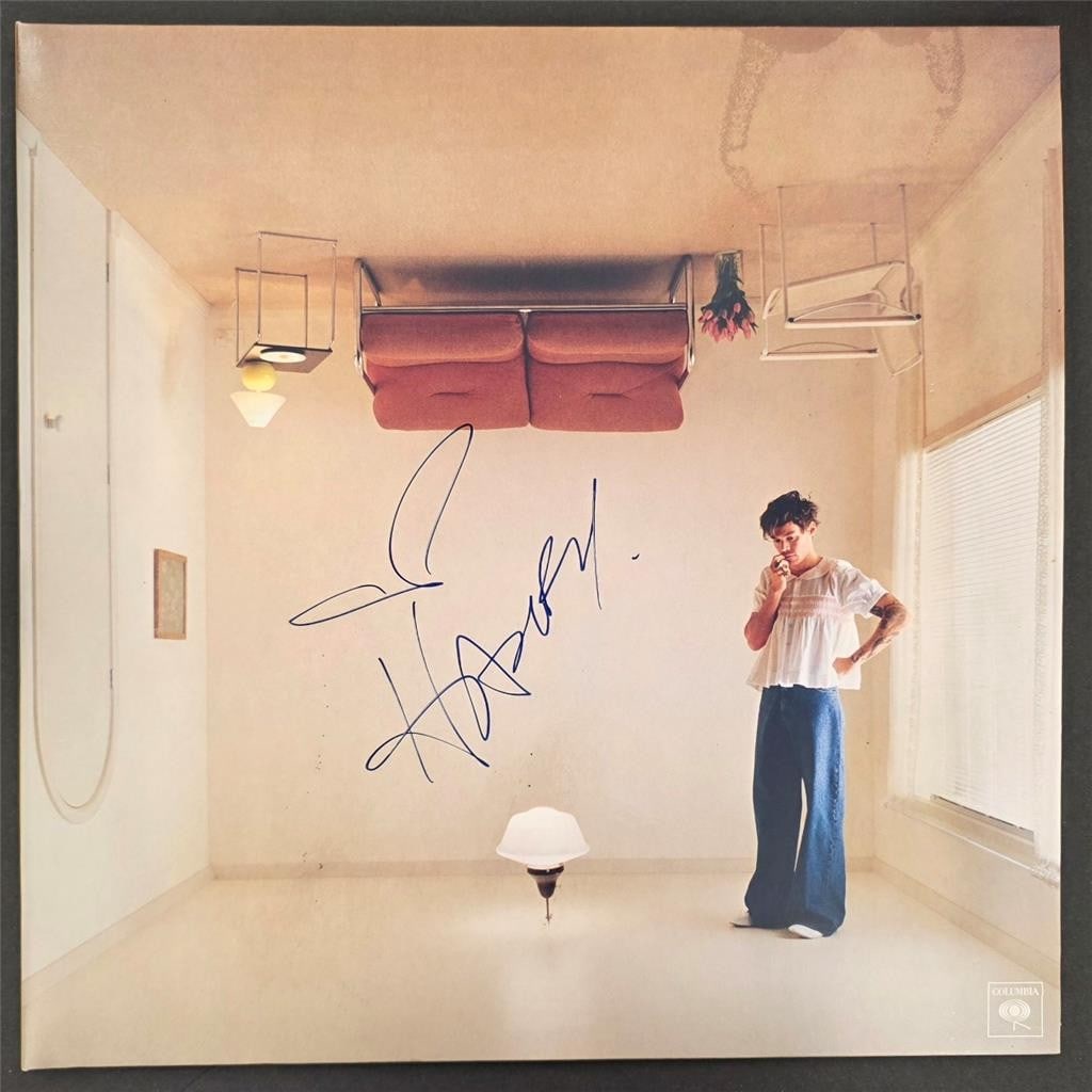 PSA DNA Holo Signed Harry Styles Harrys House Vinyl Sleeve LP (1 of 5)