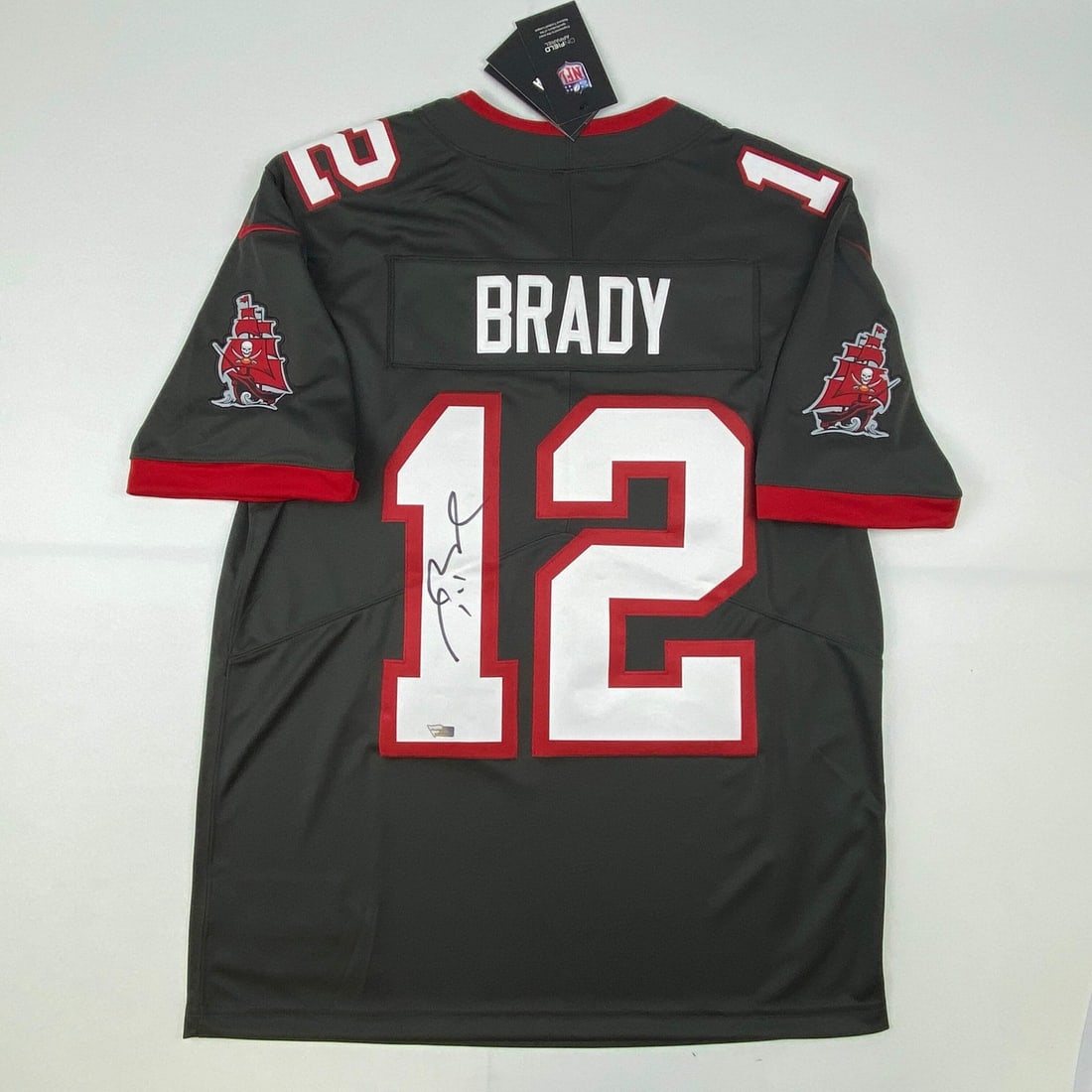 Tom Brady signed Buccaneers grey Nike LTD jersey Fanatics COA (1 of 6)