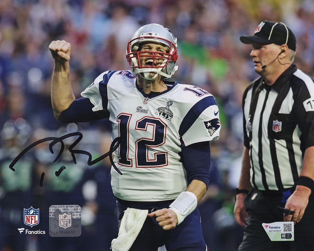 Tom Brady Signed 8x10 Fist Pump Photo New England Patriots Fanatics COA (1 of 1)