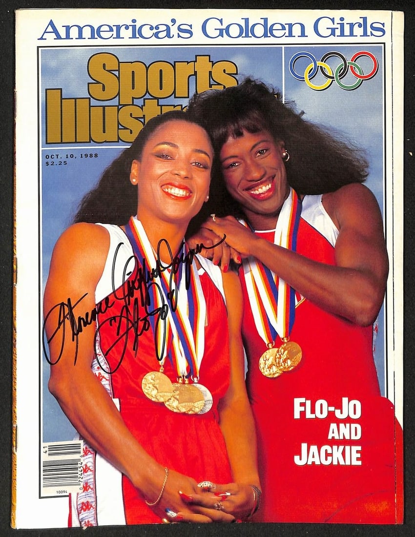 1988 Sports Illustrated Magazine Autographed by Florence Griffith Joyner PSA DNA: 1988 Sports Illustrated Magazine Autographed by Florence Griffith Joyner PSA DNA This is a complete 1988 Sports Illustrated magazine signed by Florence Griffith Joyner. The magazine features content r