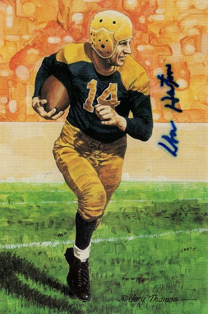 Don Hutson Autographed Postcard Green Bay Packers Limited Edition JSA: Don Hutson Autographed Postcard Green Bay Packers Limited Edition JSA This original postcard features the autograph of legendary Green Bay Packers player Don Hutson. A limited edition collectible, onl