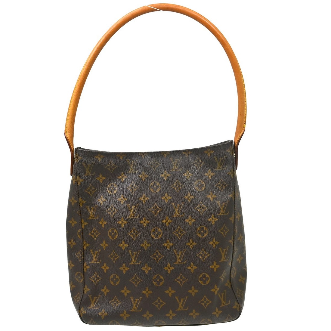 Louis Vuitton Looping GM Monogram Canvas Shoulder Bag M51145: Louis Vuitton Looping GM Monogram Canvas Shoulder Bag M51145 Vintage Louis Vuitton Looping GM shoulder bag in brown Monogram canvas with leather trim and a top handle. This women's handbag features a 