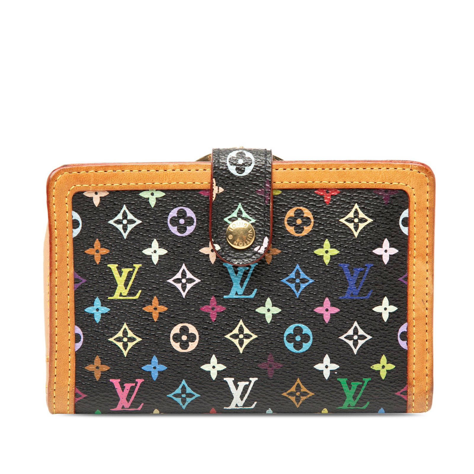 Louis Vuitton Viennois Monogram Multicolore Continental Wallet: Louis Vuitton Viennois Monogram Multicolore Continental Wallet This Louis Vuitton Monogram Multicolore Viennois Continental Wallet features a multicolore monogram canvas body with vachetta leather tri