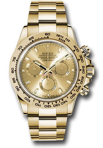 2016 Rolex Daytona 116508 Oyster Bracelet Champagne Index Dial New Style Card: 2016 Rolex Daytona 116508 Oyster Bracelet Champagne Index Dial New Style Card This Rolex Daytona watch features a champagne index dial and a fixed bezel, paired with an Oyster bracelet. The timepiece 
