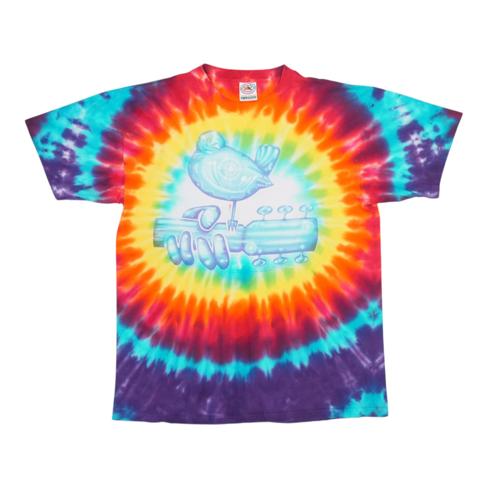 Vintage 1994 Woodstock Festival Tie Dye Cotton Shirt Extra Large (1 of 5)