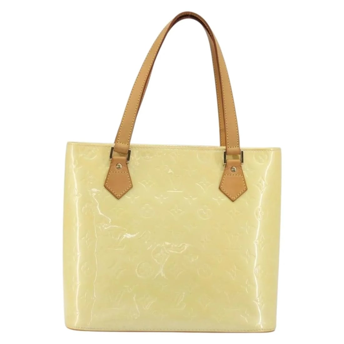 Louis Vuitton Houston Vernis Patent Leather Handbag Beige: Louis Vuitton Houston Vernis Patent Leather Handbag Beige Louis Vuitton Houston Monogram Vernis handbag in beige patent leather. Made in Spain, this women's bag is presented in good condition with lig