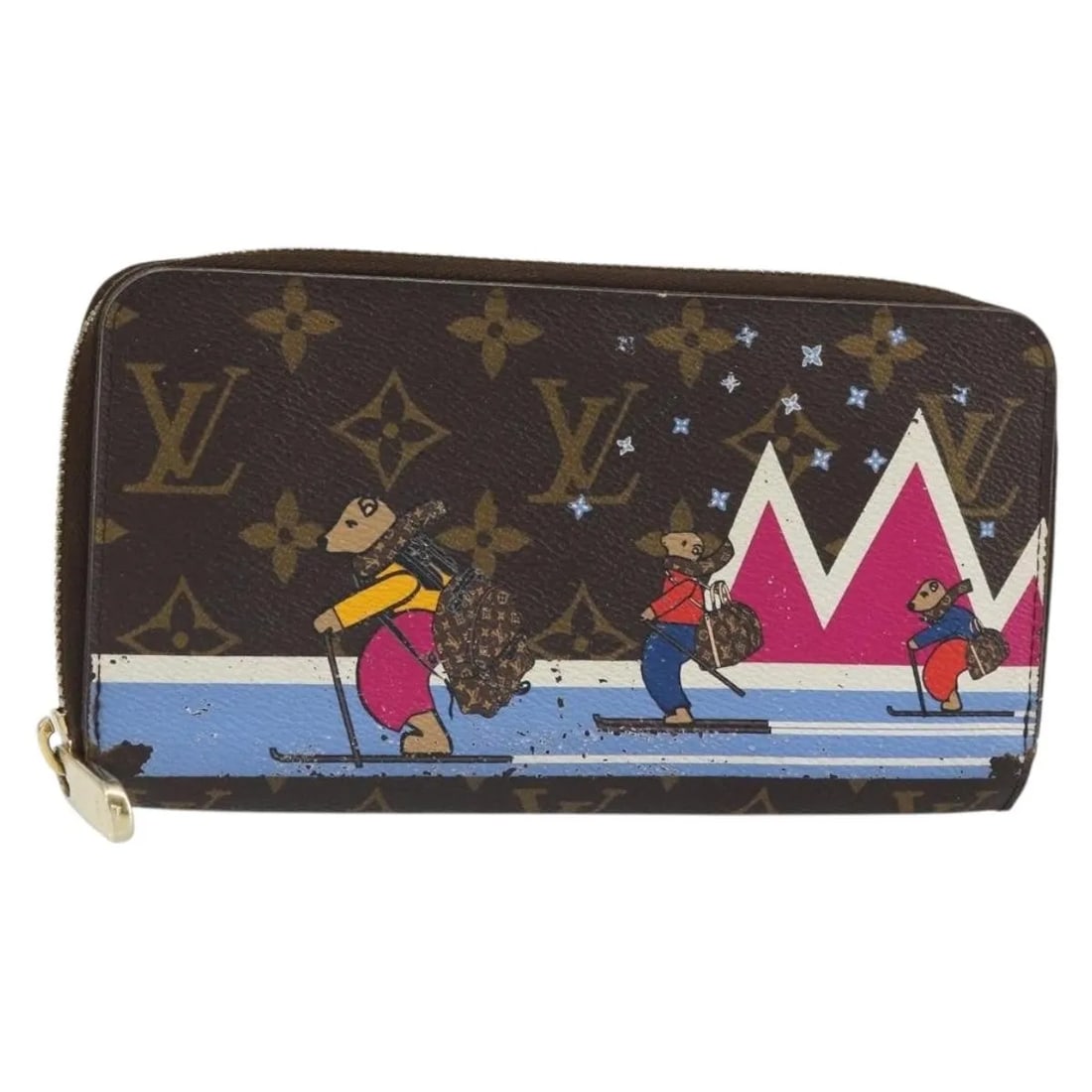 Louis Vuitton Zippy wallet brown canvas Spain: Louis Vuitton Zippy wallet brown canvas Spain This Louis Vuitton Zippy wallet for women is crafted from brown canvas and features metal fittings. The wallet shows signs of use including surface rubbin