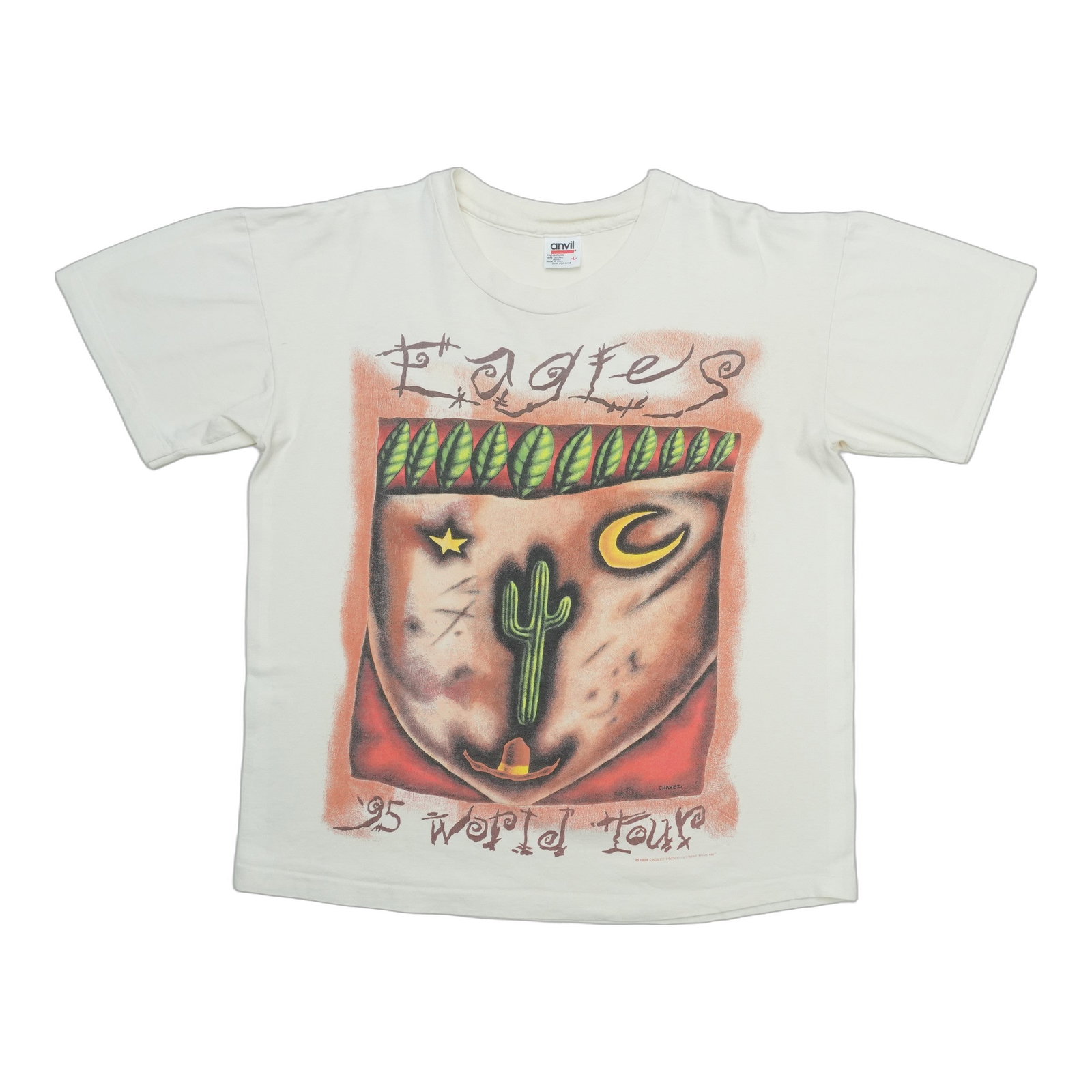 Vintage 1995 Eagles concert tee white cotton Large (1 of 6)