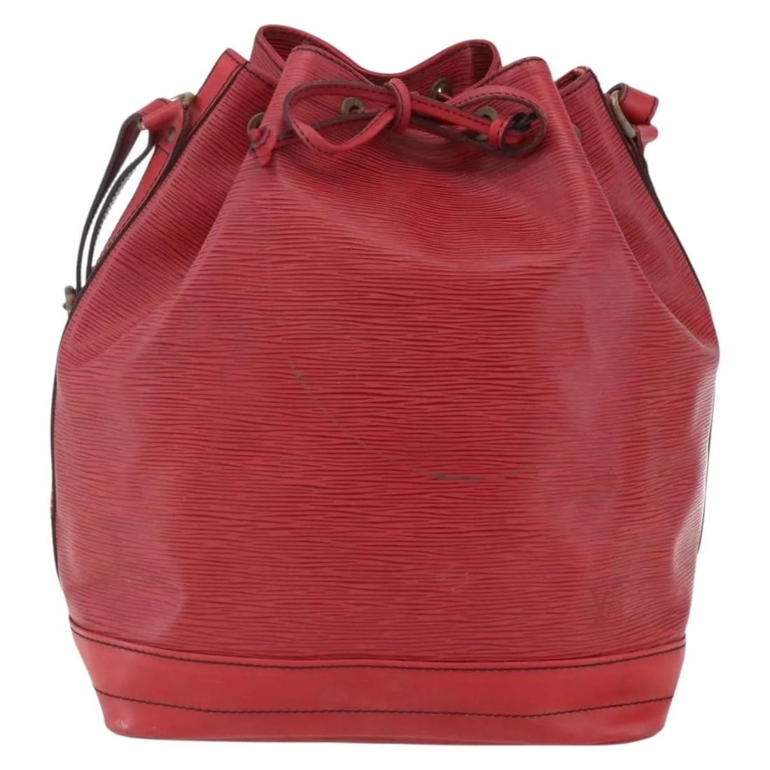 Red Epi Leather Petit Noe NM Shoulder Bag by Louis Vuitton: Red Epi Leather Petit Noe NM Shoulder Bag by Louis Vuitton This Louis Vuitton Petit Noe NM handbag is crafted from red Epi leather and is designed for women. Made in France, it features a structured s