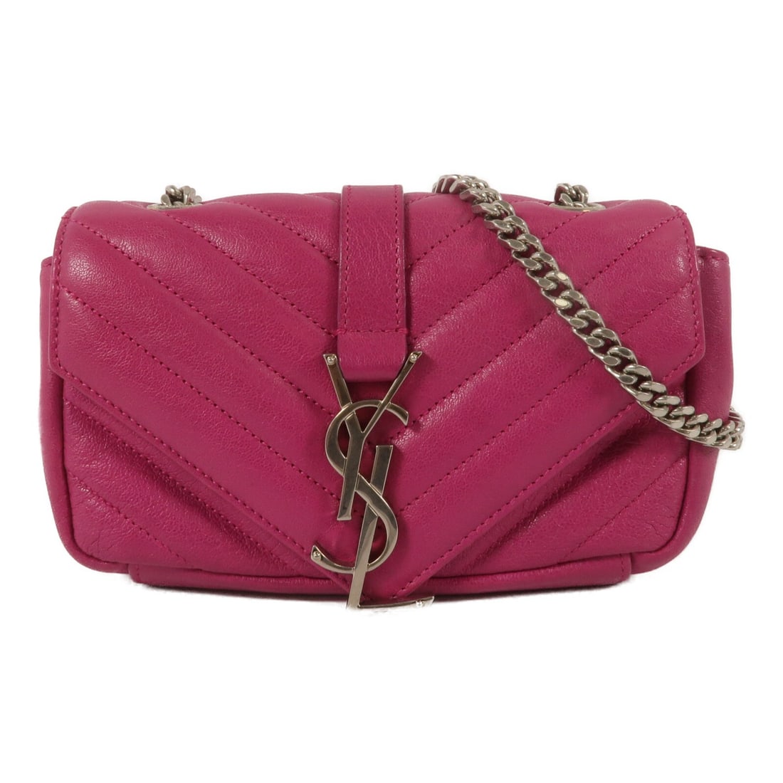 Yves Saint Laurent Classic Baby Pink Calfskin Shoulder Bag 399289: Yves Saint Laurent Classic Baby Pink Calfskin Shoulder Bag 399289 This Yves Saint Laurent Classic Baby Shoulder Bag features a sleek and compact design crafted from pink calfskin leather. Designed for