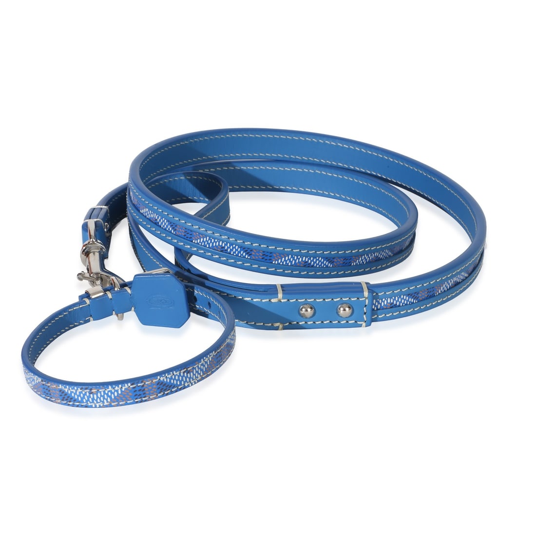 Goyard Edmond blue leash and collar set (1 of 5)