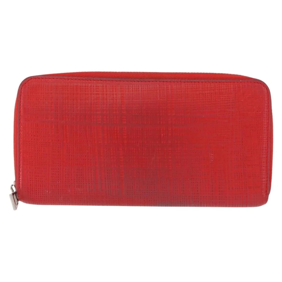 Loewe Anagram red leather wallet for women: Loewe Anagram red leather wallet for women Loewe Anagram Wallet crafted in red leather, designed for women. This pre-owned wallet is in good condition, with visible signs of use including surface rubb