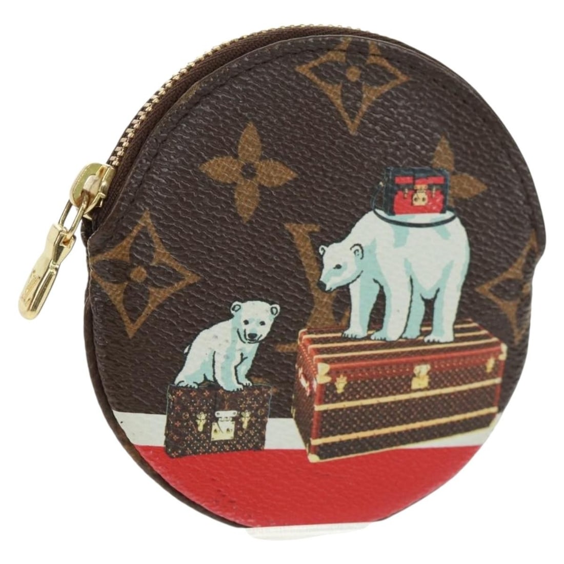 Louis Vuitton 2017 Monogram Canvas Porte Monnaie Ron Coin Purse M62088: Louis Vuitton 2017 Monogram Canvas Porte Monnaie Ron Coin Purse M62088 This is a Louis Vuitton 2017 Christmas edition Porte Monnaie Ron coin purse, crafted from signature Monogram Canvas. The compact 