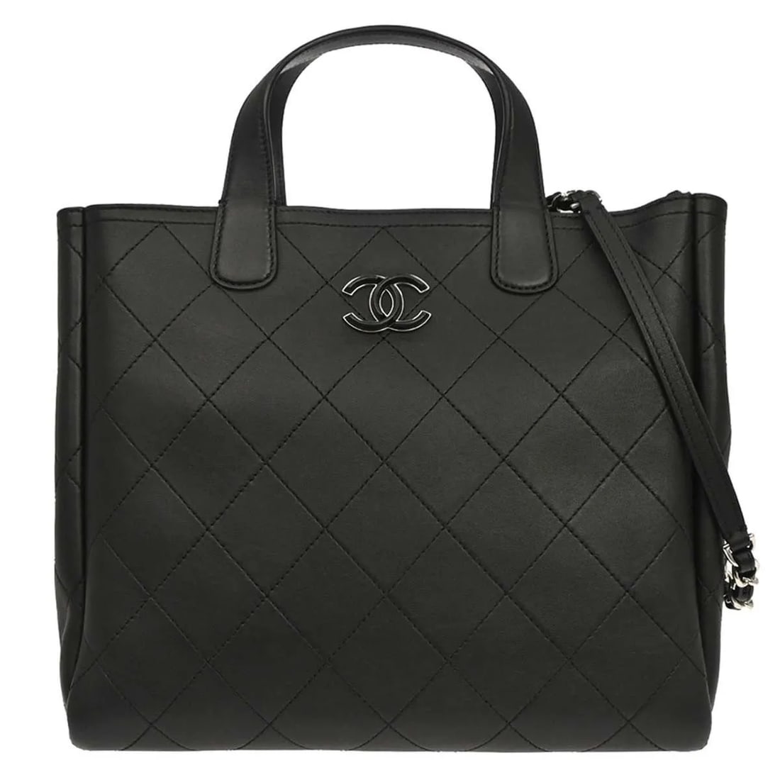 Chanel Covered CC Black Calfskin Tote (1 of 15)