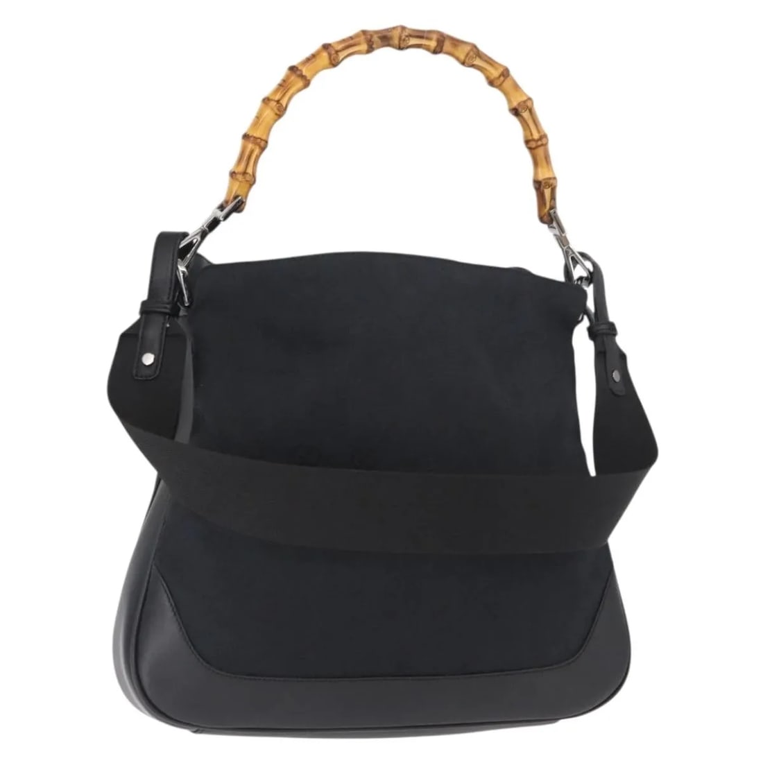 Gucci Diana Bamboo Shoulder Bag Black Canvas Italy (1 of 18)