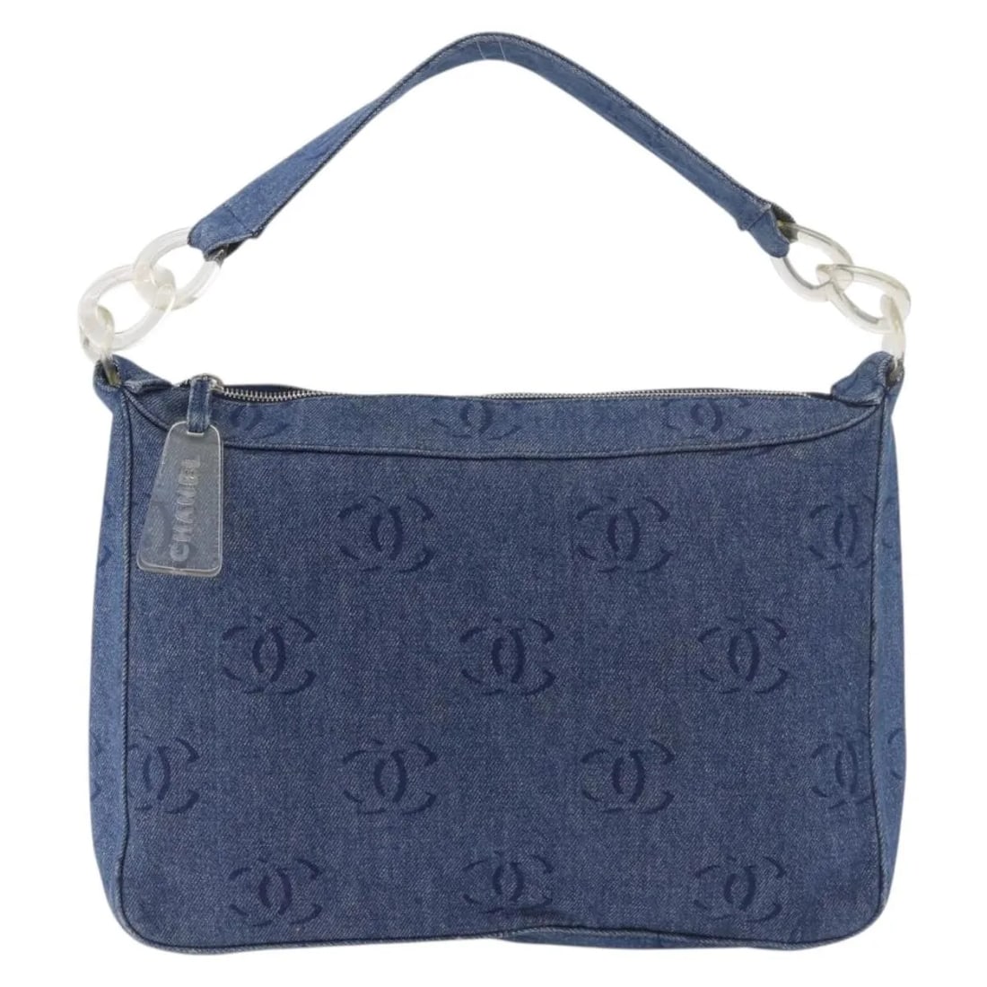 Chanel CC Shoulder Bag Blue Denim 35cm (1 of 18)