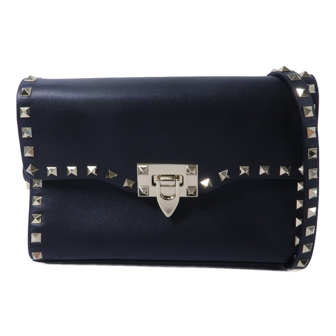 Valentino Rockstud black calfskin crossbody shoulder bag GHW: Valentino Rockstud black calfskin crossbody shoulder bag GHW This Valentino Rockstud shoulder bag is crafted from black calfskin leather and features gold-tone hardware. Designed for women, it offers 