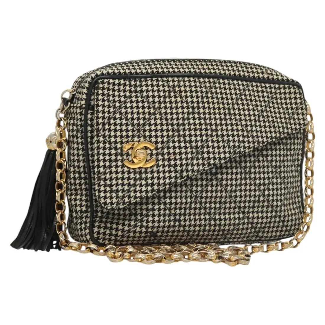 Chanel White Canvas Vintage Camera Bag with Front Pocket (1 of 18)